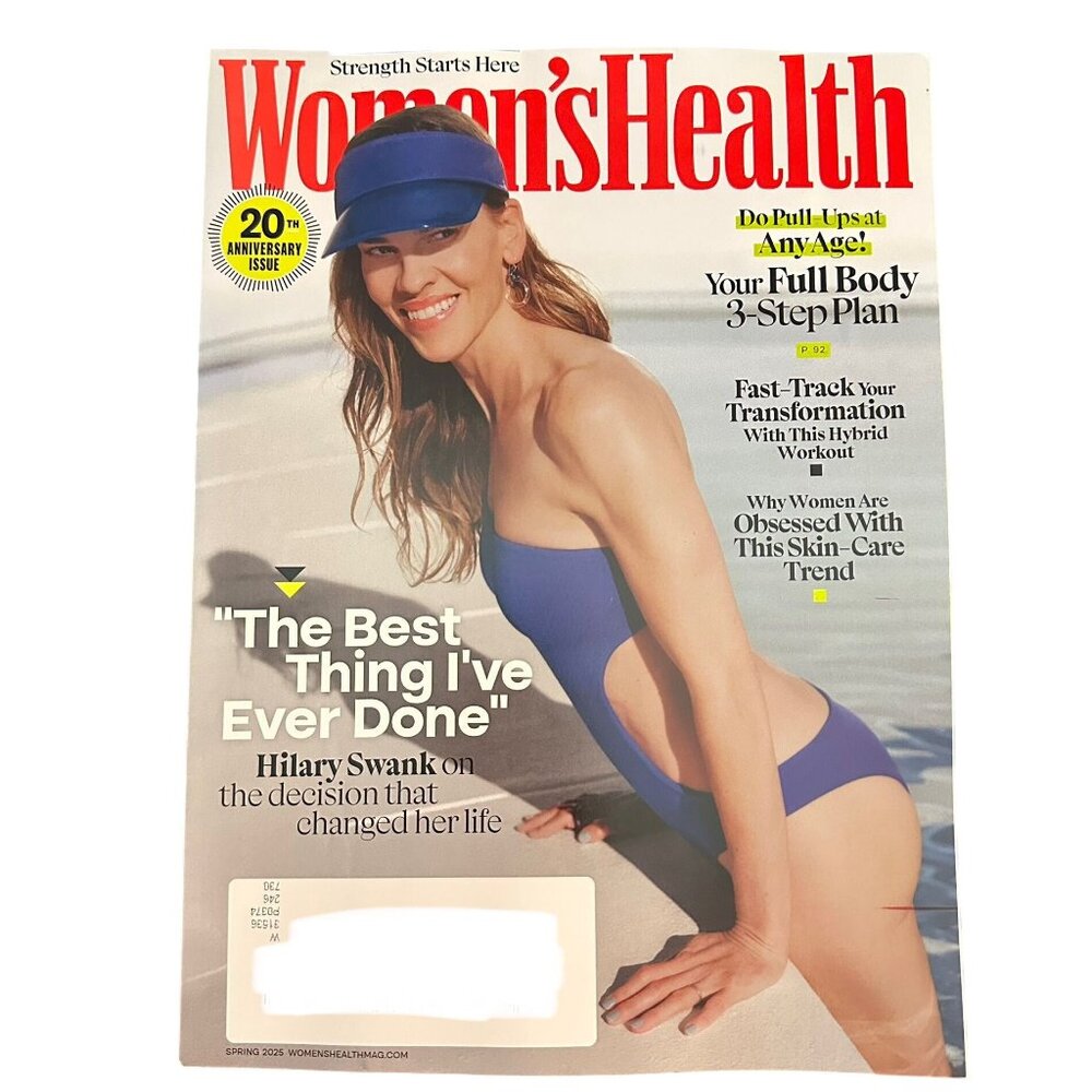 Womens Health Magazine Spring 2025 Hillary Swank 20th Anniversary Issue